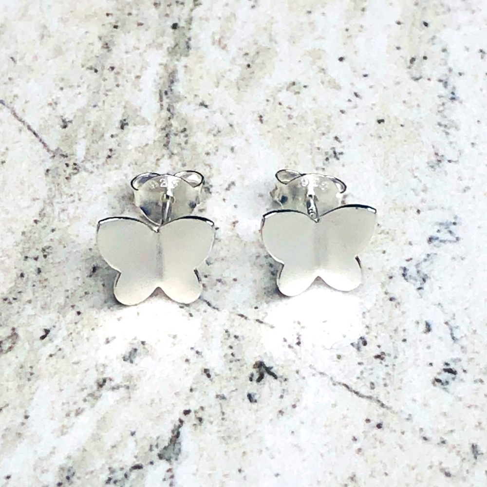 925 Sterling Silver Butterfly Earrings